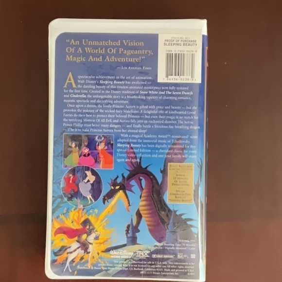 Walt Disney’s Limited Edition Sleeping Beauty VHS Tape - Picture 3 of 6